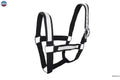 Resistance Premium Nylon Draft Halter with Overlay - Adjustable Horse Halter for Draft Size - Multiple Colors (Navy Blue, Black, Brown, Purple) - SS Hardware NewEngland Tack