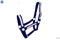 Resistance Premium Nylon Draft Halter with Overlay - Adjustable Horse Halter for Draft Size - Multiple Colors (Navy Blue, Black, Brown, Purple) - SS Hardware NewEngland Tack