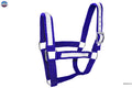 Resistance Premium Nylon Draft Halter with Overlay - Adjustable Horse Halter for Draft Size - Multiple Colors (Navy Blue, Black, Brown, Purple) - SS Hardware NewEngland Tack