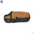 Resistance 600D Dog Blanket with Shoulder Gusset & Quick Grip Belly Band - 50 GSM fill Camel/Black / XX-Small