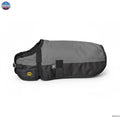 Resistance 600D Dog Blanket with Shoulder Gusset & Quick Grip Belly Band - 50 GSM fill Gray/Black / XX-Small
