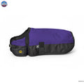 Resistance 600D Dog Blanket with Shoulder Gusset & Quick Grip Belly Band - 50 GSM fill Purple/Black / XX-Small