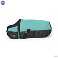 Resistance 600D Dog Blanket with Shoulder Gusset & Quick Grip Belly Band - 50 GSM fill Turquoise/Black / XX-Small