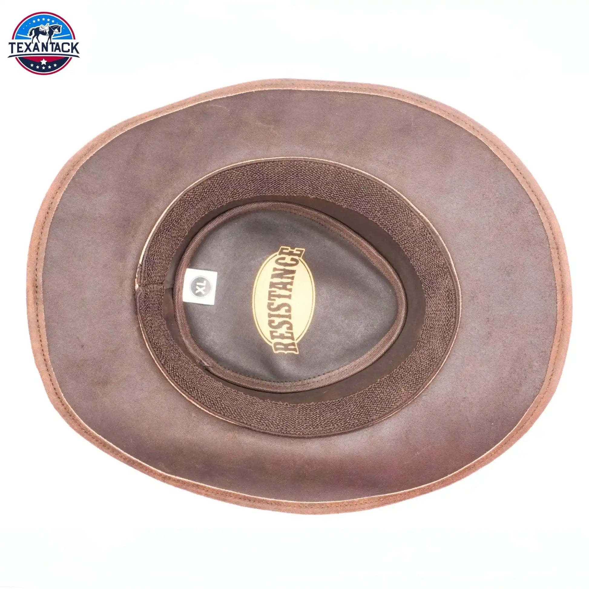 RESISTANCE Australian Leather Hat with Crocodile Band Teeth - Dundee Style | Outback Hat for Men and Women NewEngland Tack