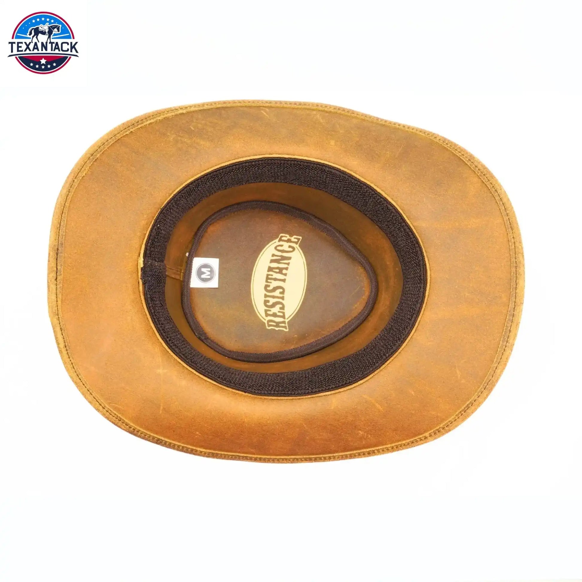 RESISTANCE Australian Leather Hat with Crocodile Band Teeth - Dundee Style | Outback Hat for Men and Women NewEngland Tack