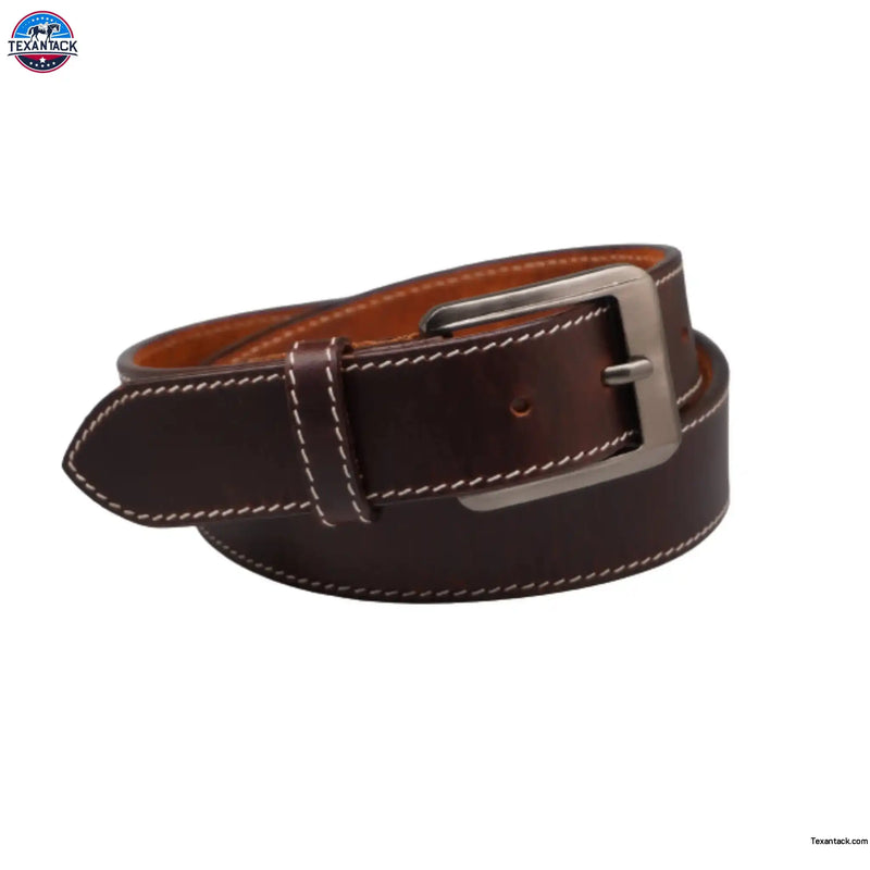 Resistance Belts - Premium Brown Heavy Duty Leather Belt for Men - Genuine Leather Belt for Work and Style NewEngland Tack