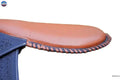 Exercise Racing Horse Saddle - Leather - Black Flap with Tan Seat - NewEngland Tack