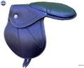 Exercise Racing Horse Saddle - Leather - Full Black /Training Saddle Fits all - NewEngland Tack