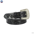 Western Leather Belt - Floral- Full Grain - Removeable Belt Strap - Cowboy Rodeo NewEngland Tack