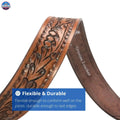 Resistance Floral Coffee Brown Women's Cowgirl Cowboy Country Belt  With Floral Embossed Silver Buckle NewEngland Tack