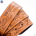 Resistance Full Grain Western Engraved Leather Belt Strap, 1-1/2" Wide Western Belt Leather Strap Floral Tooled Leather Belt Strap NewEngland Tack