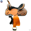 Floral Tooled Youth Western Leather Horse Barrel Saddle NewEnglandTack