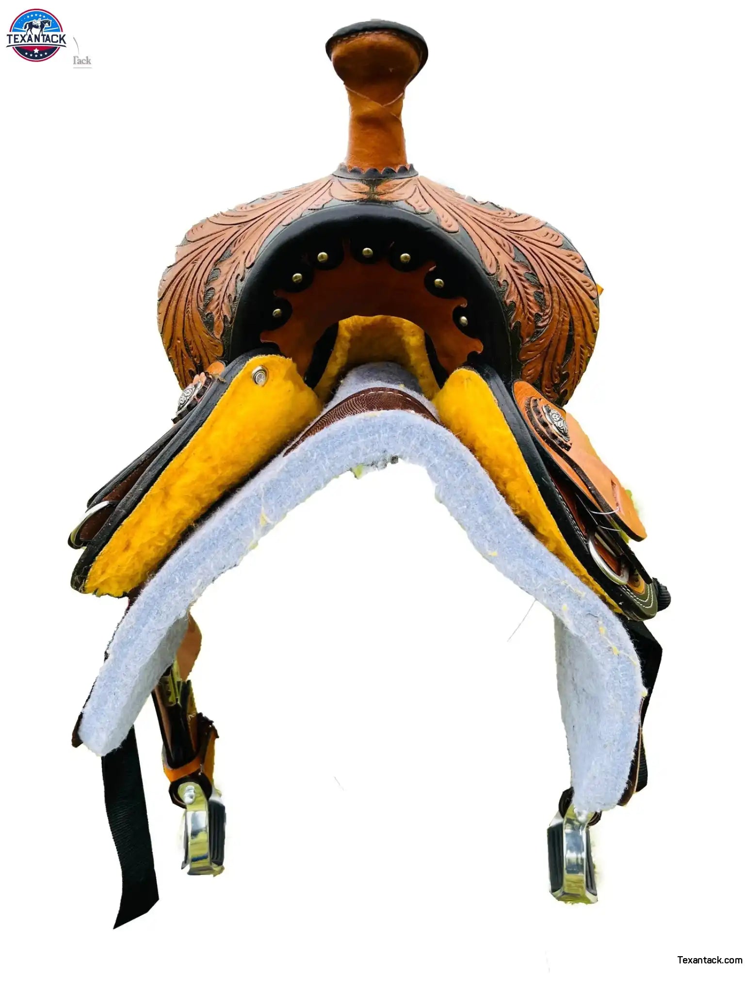 Floral Tooled Youth Western Leather Horse Barrel Saddle NewEnglandTack