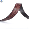 Resistance Full Grain Western Engraved Leather Belt Strap, 1-1/2" Wide Western Belt Leather Strap Floral Tooled Leather Belt Strap NewEngland Tack