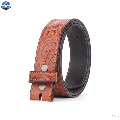 Resistance Full Grain Western Engraved Leather Belt Strap, 1-1/2" Wide Western Belt Leather Strap Floral Tooled Leather Belt Strap