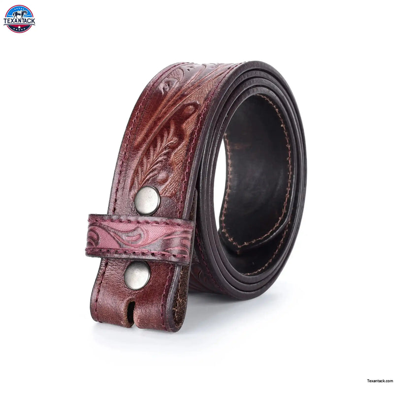 Resistance Full Grain Western Engraved Leather Belt Strap, 1-1/2" Wide Western Belt Leather Strap Floral Tooled Leather Belt Strap NewEngland Tack