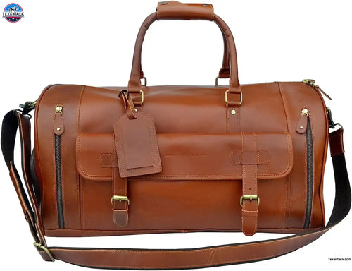 RESISTANCE Genuine Leather Duffle Bag - Stylish and Functional Travel Companion