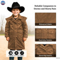 Resistance Kids Western Oilskin Waterproof Duster Coat NewEngland Tack