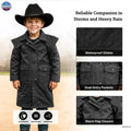 Resistance Kids Western Oilskin Waterproof Duster Coat NewEngland Tack