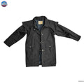Resistance Unisex Western Oilskin Waterproof Duster Coat, Workwear Kids Rain Coat With Brass Button And Pockets NewEngland Tack