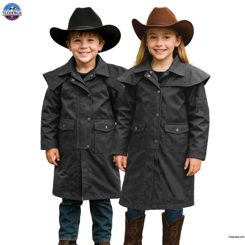 Resistance Kids Western Oilskin Waterproof Duster Coat