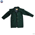 Resistance Unisex Western Oilskin Waterproof Duster Coat, Workwear Kids Rain Coat With Brass Button And Pockets NewEngland Tack