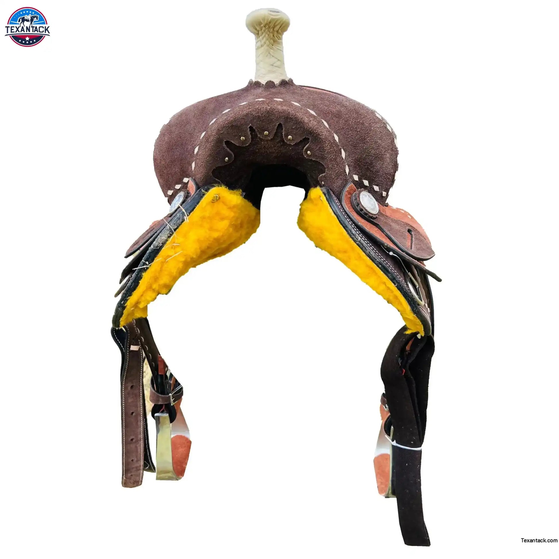 Resistance Kids-Youth Western Horse Barrel Saddle, Rawhide Cantle 12" 13" - NewEngland Tack