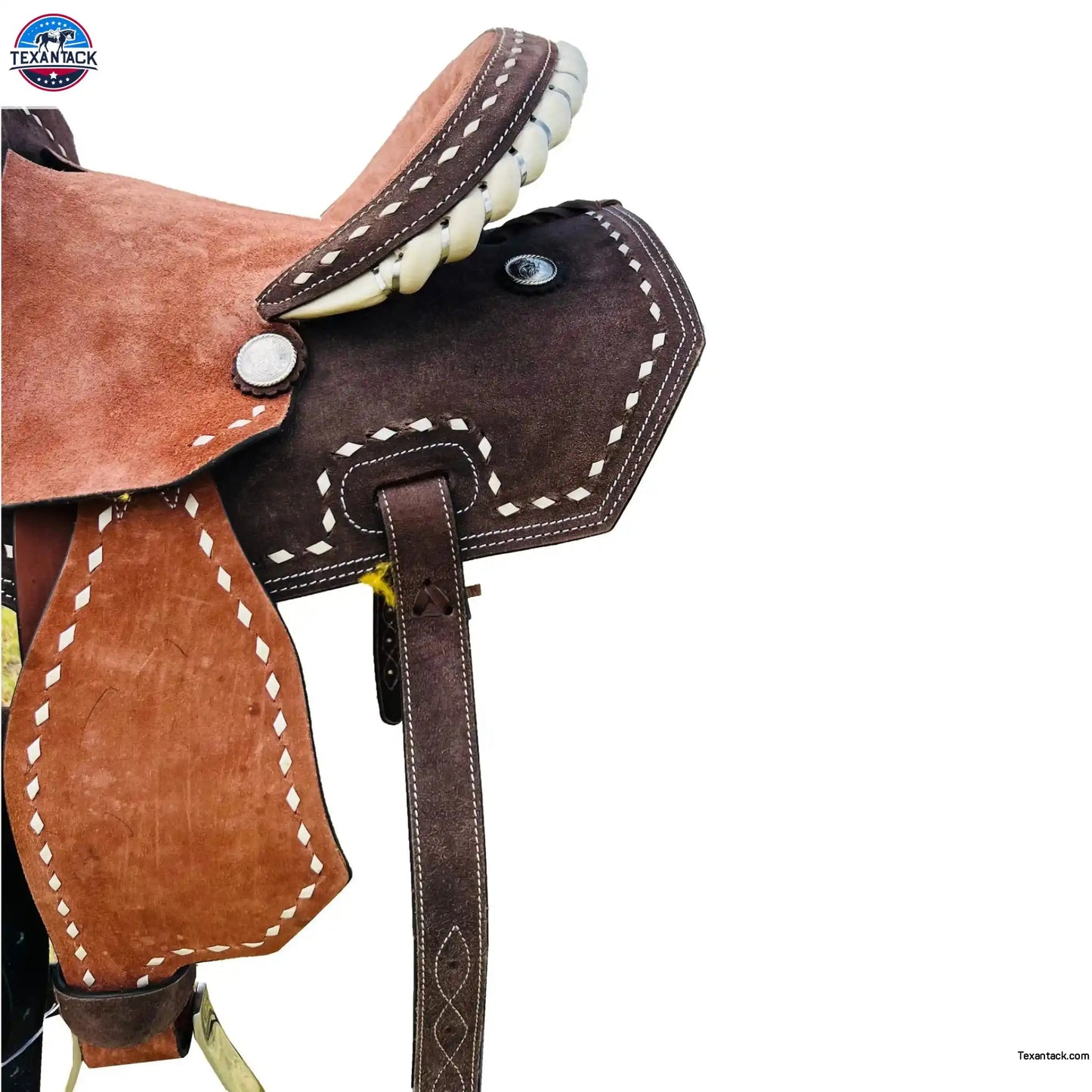 Resistance Kids-Youth Western Horse Barrel Saddle, Rawhide Cantle 12" 13" - NewEngland Tack