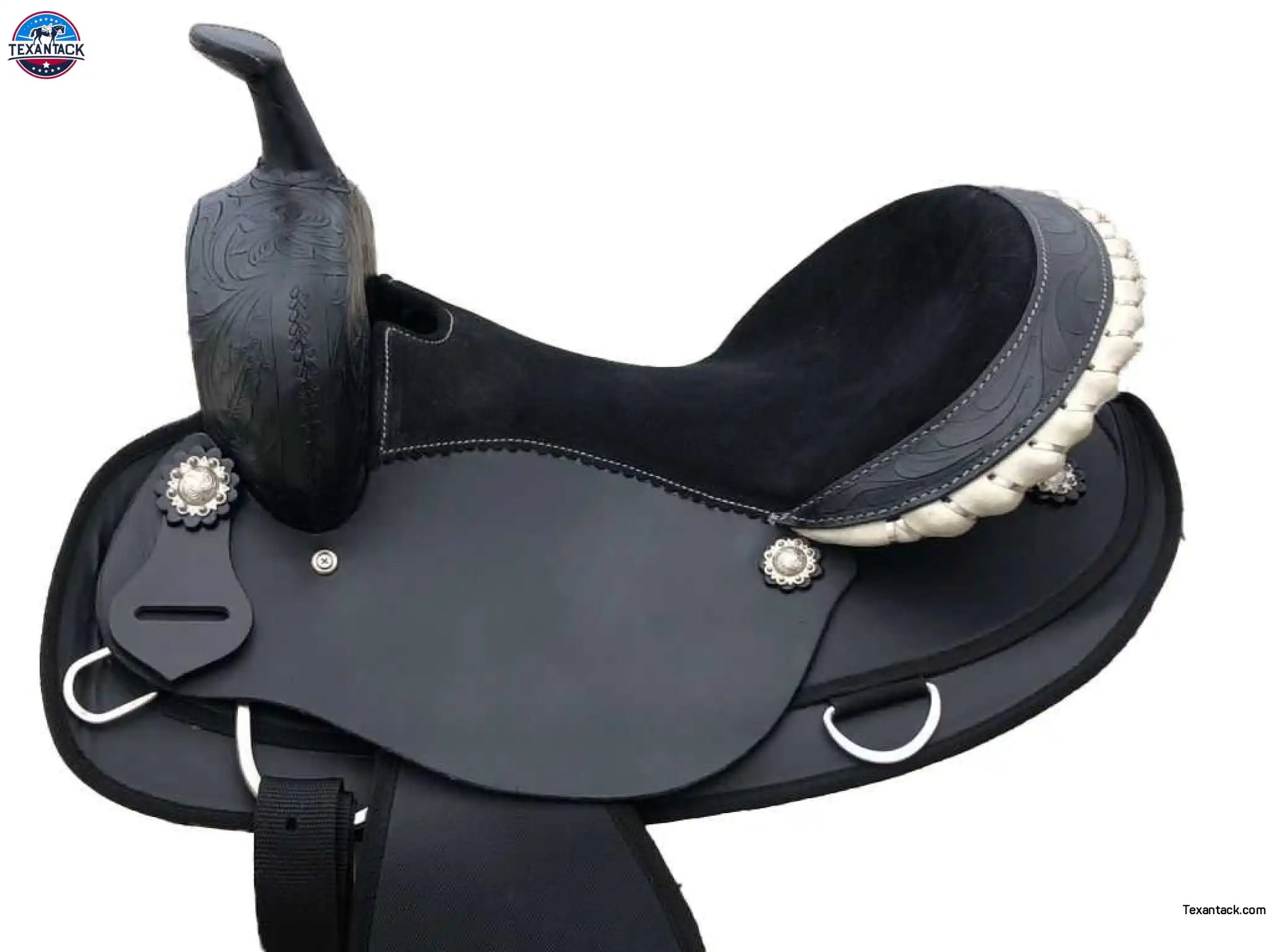 Suede Seat Pleasure Trail Western Saddle | Affordable Lightweight Saddle | Comfortable Suede Seat Western Saddle | Available Seat Sizes 14” 15” 16” 17” NewEngland Tack