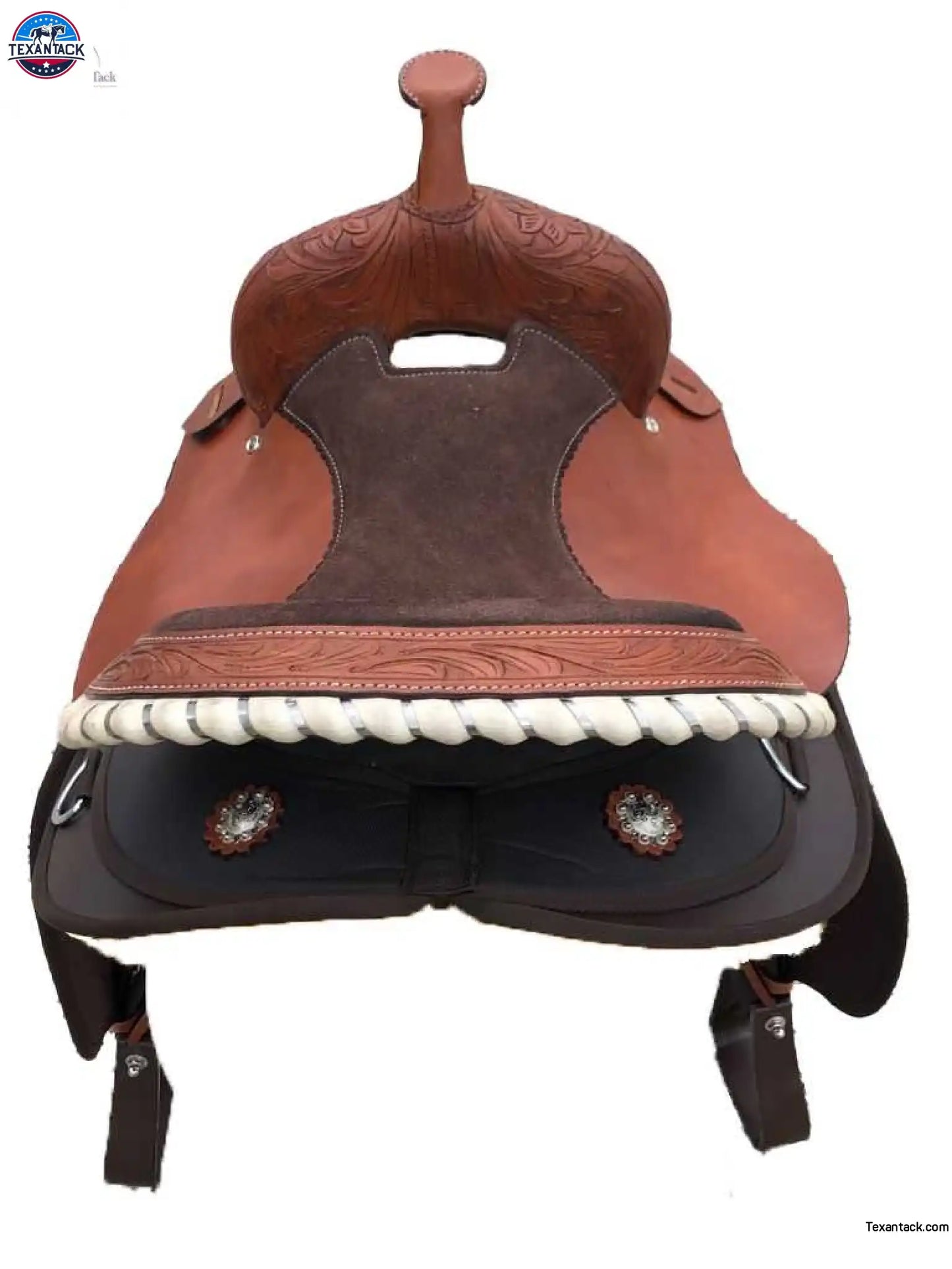 Suede Seat Pleasure Trail Western Saddle | Affordable Lightweight Saddle | Comfortable Suede Seat Western Saddle | Available Seat Sizes 14” 15” 16” 17” NewEngland Tack
