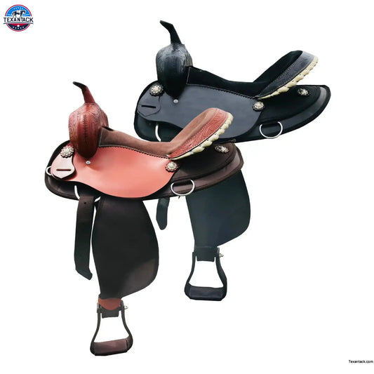 Resistance Suede Seat Pleasure Trail Western Saddle | Affordable Lightweight Saddle | Comfortable Suede Seat Western Saddle | Available Seat Sizes 14” 15” 16” 17” NewEngland Tack