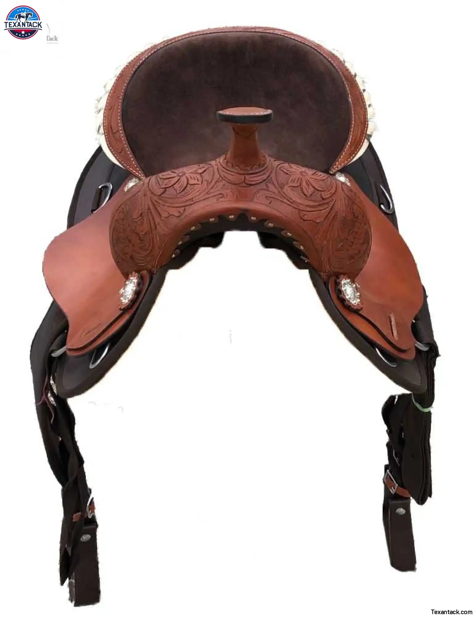 Suede Seat Pleasure Trail Western Saddle | Affordable Lightweight Saddle | Comfortable Suede Seat Western Saddle | Available Seat Sizes 14” 15” 16” 17” NewEngland Tack