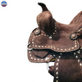 Copy of Resistance Western Pleasure Trail Rough Out Buck Stitched All Size Both Adults & Kids Western Horse Saddle With Suede Seat NewEngland Tack
