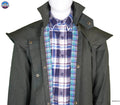 Oilskin Cotton Western Short Duster Jacket | Waterproof Breathable Long Sleeves 3/4 Length Duster NewEngland Tack