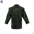 Oilskin Cotton Western Short Duster Jacket | Waterproof Breathable Long Sleeves 3/4 Length Duster - NewEngland Tack