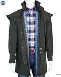 Oilskin Cotton Western Short Duster Jacket | Waterproof Breathable Long Sleeves 3/4 Length Duster NewEngland Tack