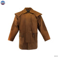 Oilskin Cotton Western Short Duster Jacket | Waterproof Breathable Long Sleeves 3/4 Length Duster - NewEngland Tack