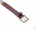 Resistance Polo Belt for Men | Hand Stitched Leather Belt With Colorful Embroidery | Gaucho Style Belt 1.5” Wide NewEngland Tack