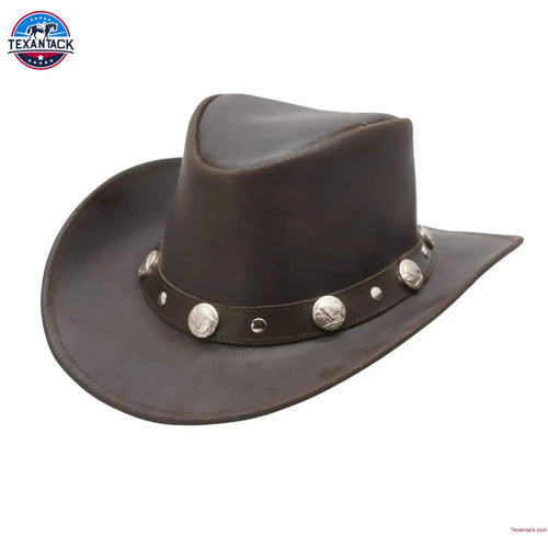 RESISTANCE Premium Australian Style Leather Cowboy Hat Shapeable Outback Hat for Men and Women