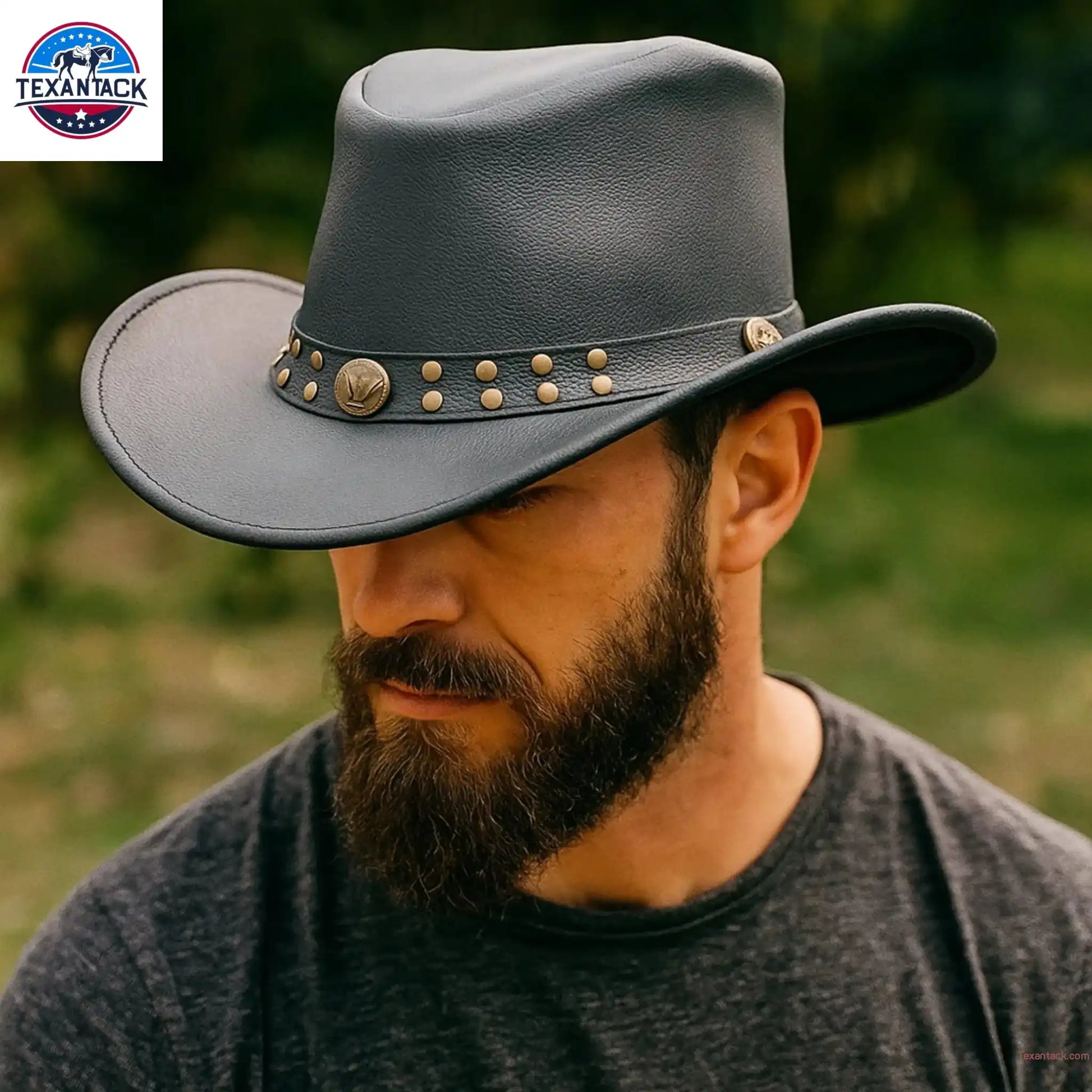 RESISTANCE Premium Australian Style Leather Cowboy Hat Shapeable Outback Hat for Men and Women NewEngland Tack