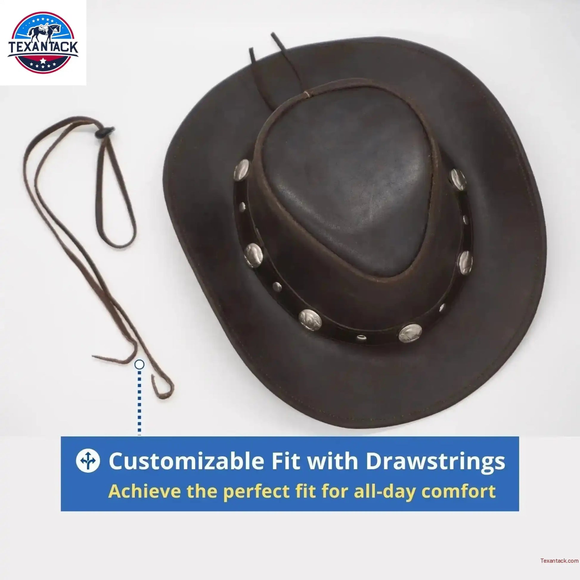 Premium Australian Style Leather Cowboy Hat | Shapeable Outback Hat for Men and Women NewEngland Tack