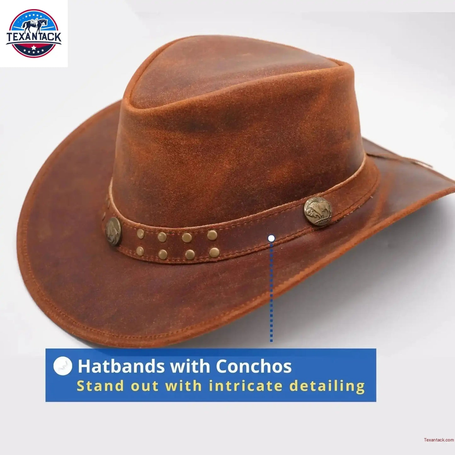 Premium Australian Style Leather Cowboy Hat | Shapeable Outback Hat for Men and Women NewEngland Tack
