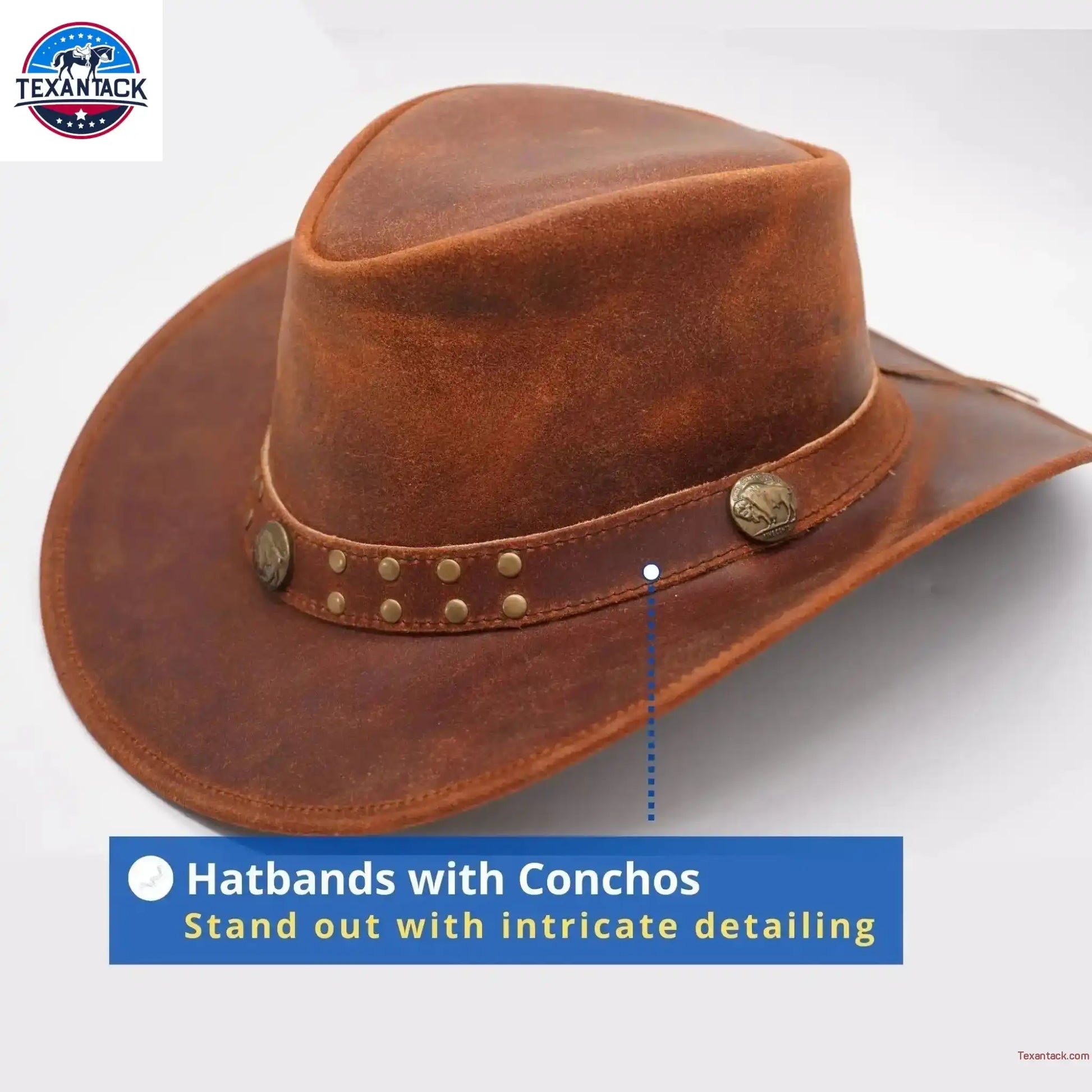 Premium Australian Style Leather Cowboy Hat | Shapeable Outback Hat for Men and Women NewEngland Tack