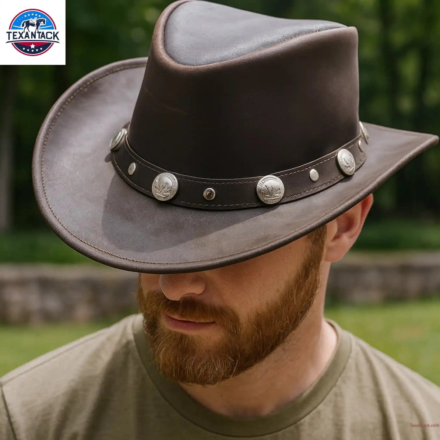 RESISTANCE Premium Australian Style Leather Cowboy Hat Shapeable Outback Hat for Men and Women NewEngland Tack