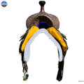 Premium Leather Western Barrel Saddle with Intricate Tooling NewEngland Tack