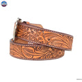 Resistance Western Cowgirl Cowboy Floral Tooled  Argentinian Leather Belt NewEngland Tack