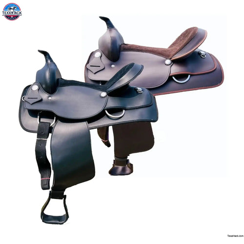 Resistance Western All-Around Horse Synthetic Straight Skirt Leather Saddle