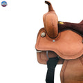 Resistance Western All Around Saddle  Double Skirt Border Serpentine tooled With Rough Out Finish NewEngland Tack
