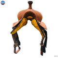 Resistance Western All Around Saddle  Double Skirt Border Serpentine tooled With Rough Out Finish NewEngland Tack