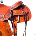 Resistance Western Argentinian Leather Horse Saddle - Floral Tooling | Ideal for Western Riding | Handcrafted Quality | Equestrian Gift NewEngland Tack